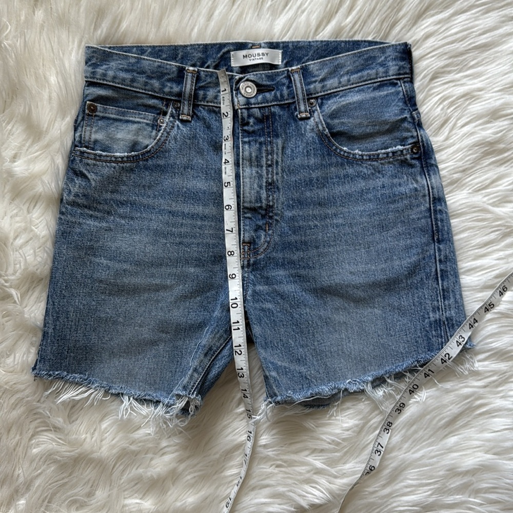 Moussy Vintage "HOWA" Blue Jean Shorts Size 26 - Picture 10 of 11